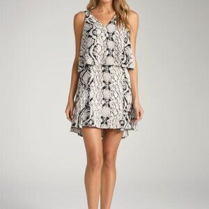 Parker Silk Animal Print Dress Size Medium Snakeskin Preppy Going Out